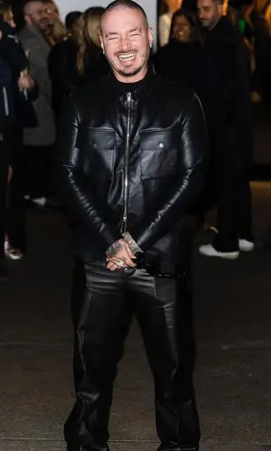 J Balvin wearing Amiri belt