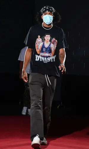 Jalen Green wearing By Shibbroni t-shirt