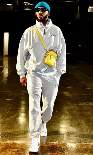 Chris Paul’s Outfit in Rhude Sweatshirt, Nike Sneakers & Fendi Bag (2021)
