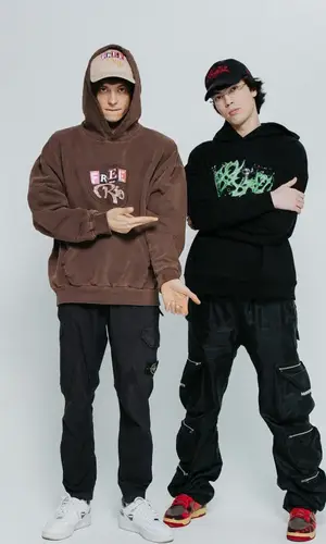 Yungway wearing OG Buda Merch hoody
