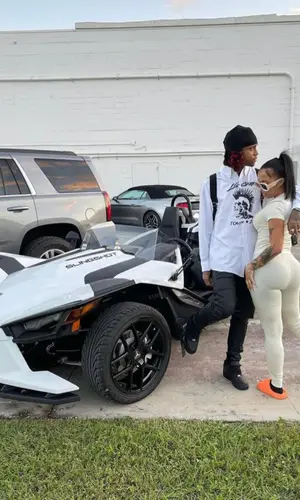 Lil Gnar wearing Dior backpack