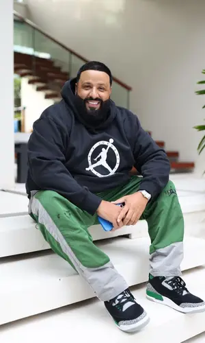 DJ Khaled wearing Jordan hoody