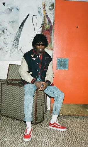 Tory Lanez wearing Custom jacket
