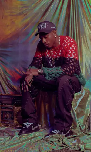 Joey Badass wearing Post Archive Faction pants
