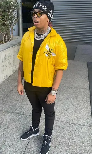 Lil Gotit wearing Palm Angels hat