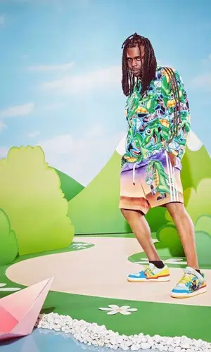 Chief Keef wearing Adidas shorts