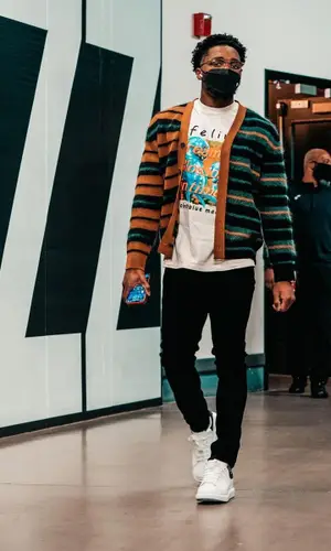 Donovan Mitchell wearing John Elliott jeans