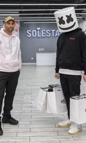 Marshmello wearing Menace hoody
