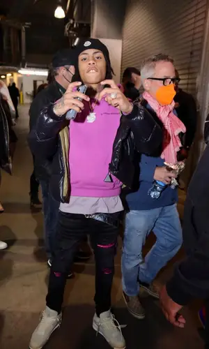 Kay Flock wearing Moncler jacket