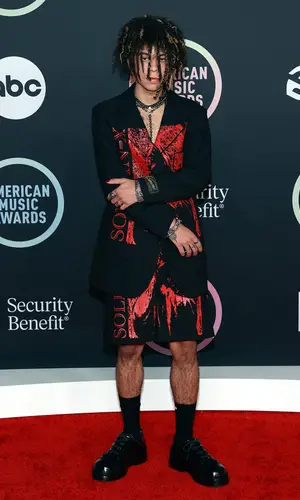 Iann Dior wearing Raf Simons jacket