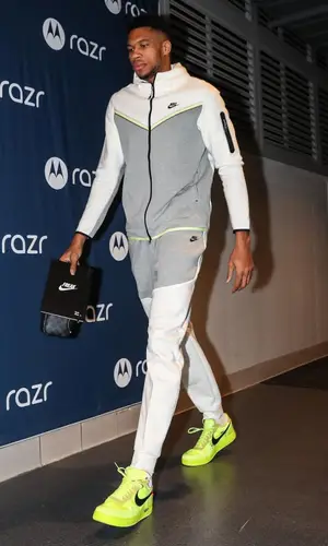 Giannis Antetokounmpo wearing Nike pants