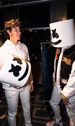 Marshmello wearing Off-White sneakers