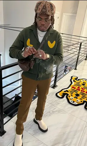 Gunna wearing Fendi pants