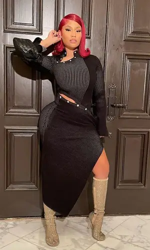 Nicki Minaj wearing Off-White jacket