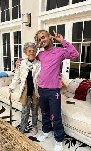 Lil Pump wearing Balenciaga sneakers