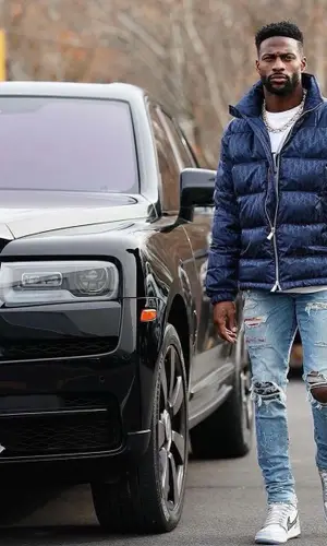 Emmanuel Sanders wearing Amiri jeans