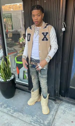 Lil Migo wearing Yeezy boots