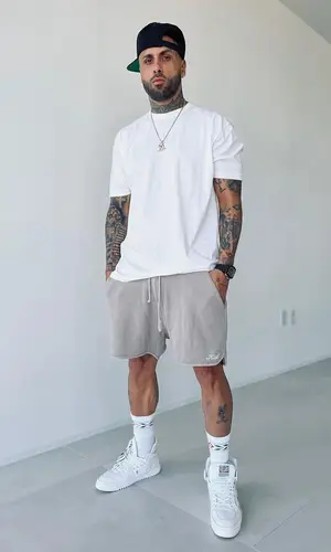 Nicky Jam wearing Casablanca sock