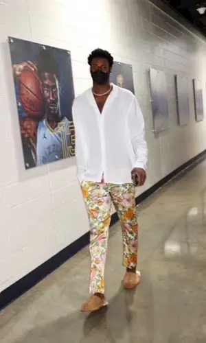 Jaren Jackson Jr. wearing Asos shirt
