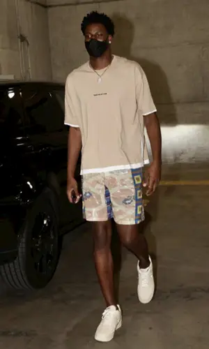 Jaren Jackson Jr. wearing Pierre Louis Mascia shorts