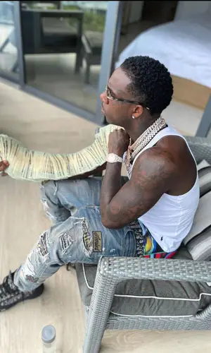 Dusty Locane wearing Amiri jeans