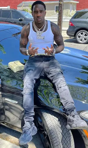 Dusty Locane wearing Amiri jeans