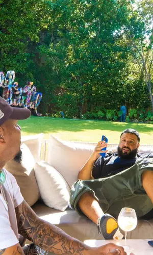 DJ Khaled wearing Polo Ralph Lauren sock