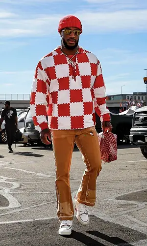 Kareem Jackson wearing Louis Vuitton sneakers