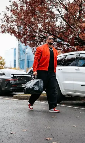 Rodger Saffold wearing Givenchy jacket