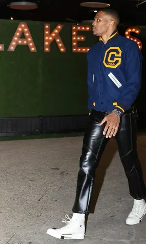 Russell Westbrook wearing UCLA jacket