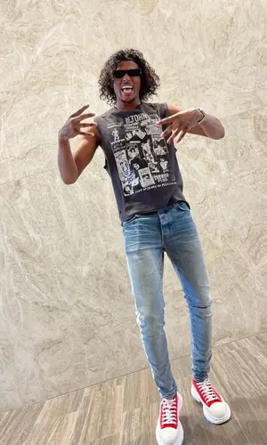 Jalen Green wearing Gallery Dept. top