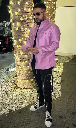 Nav wearing Rick Owens pants
