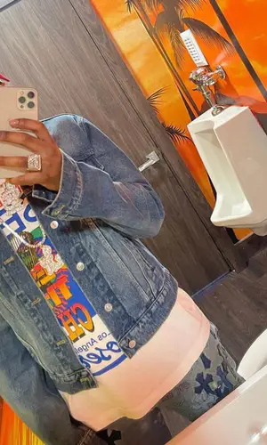 Metro Boomin wearing Chrome Hearts jeans