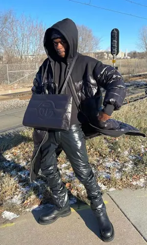 Lil Nas X wearing Telfar bag