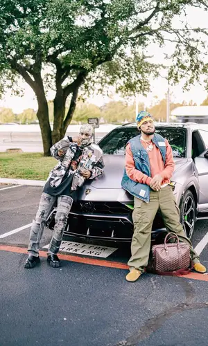 ASAP Rocky wearing Yeezy sweatshirt