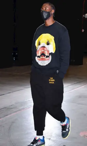 Caris Levert wearing S.R. Studio. La. Ca. pants