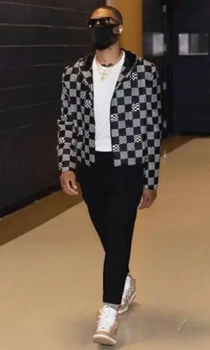 Damian Lillard wearing Homme pants