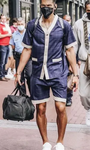 Danny Green wearing Drole De Monsieur shirt