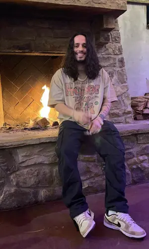 Russ wearing Honor The Gift t-shirt