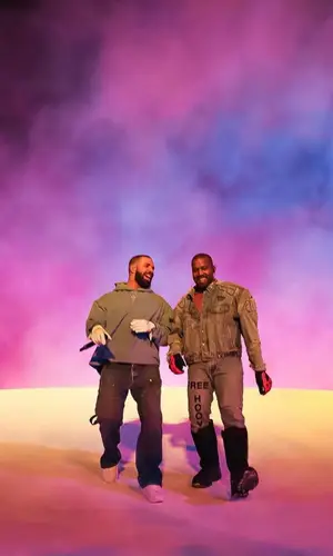Kanye West wearing Balenciaga t-shirt