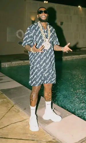 Gucci Mane wearing Balenciaga sock