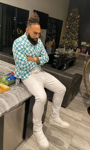 Money Man wearing Amiri jeans
