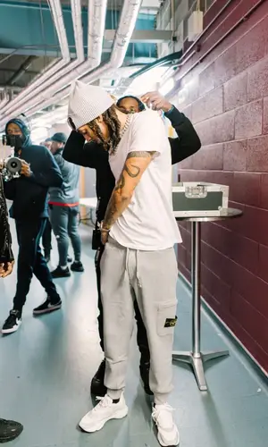 Young Adz wearing C.P. Company hat