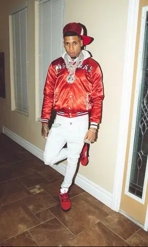 NLE Choppa wearing Chrome Hearts hat