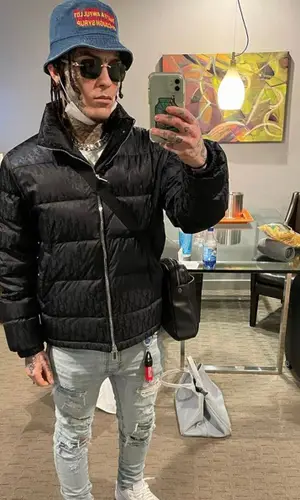 Lil Skies wearing Amiri jeans