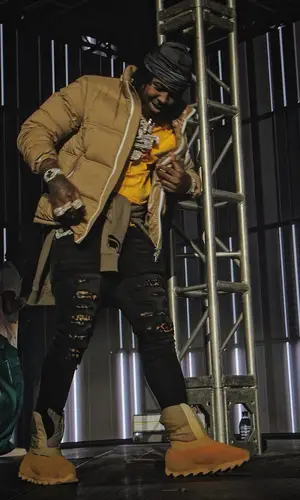 EST Gee wearing Yeezy boots
