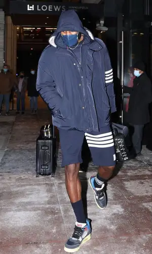 LeBron James wearing Thom Browne jacket