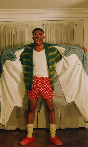 Kevin Abstract wearing Bottega Veneta eyewear