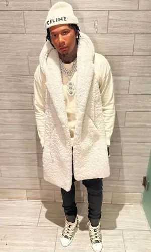 Moneybagg Yo wearing Celine hat
