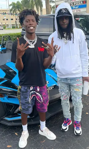Chief Keef wearing Off-White hoody